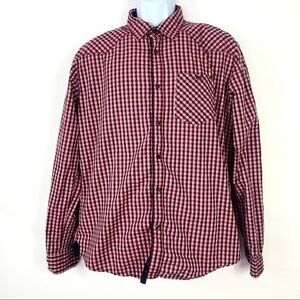 Marc Ecko Men’s Plaid Shirt Buttons Down Pink Long Sleeve Sz Large